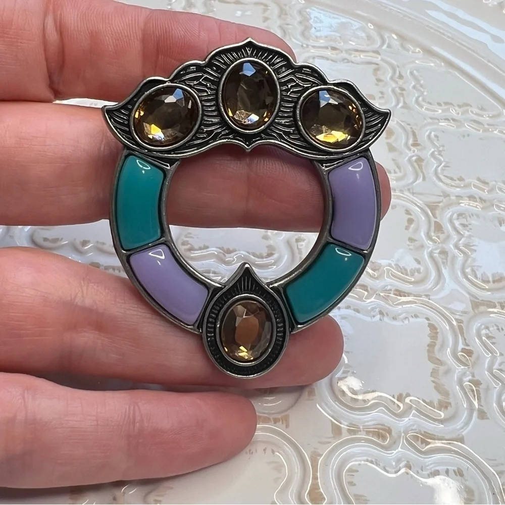 Harry Potter Inspired Ravenclaw Diadem Brooch Pin – Jeweled Cosplay Accessory
